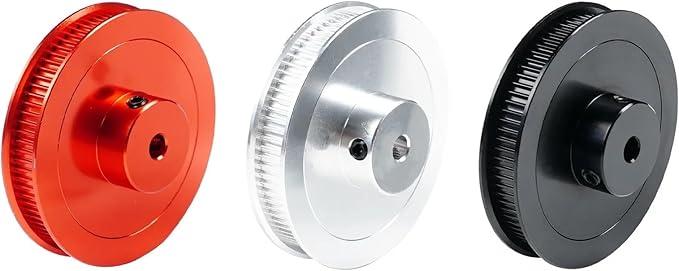 for VORON 80 Teeth GT2 Timing Pulley 2GT Synchronous Pulley Bore 5mm for Width 6mm Timing Belt 80T GT2 Aluminum Alloy Driving Wheel(Black_6MM)
