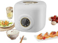 Intelligent Voice White Rice Cooker Visualize Rice Maker With Multifunctional Menu. Low Carb Rice Digital Rice Cooker 6 Cup (Uncooked) With Stainless Steel Steamer for Cooking rice oatmeal