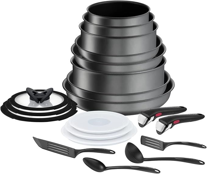Tefal Ingenio Daily Chef ON 20 pieceNon-Stick Pan Set 22&amp24&amp26&amp28 cm Frying pans 16&amp18&amp20 cm Saucepans 24 cm Sautepan 16&amp18&amp20cm Glass Lids 16&amp18&amp20 cm Hermeti