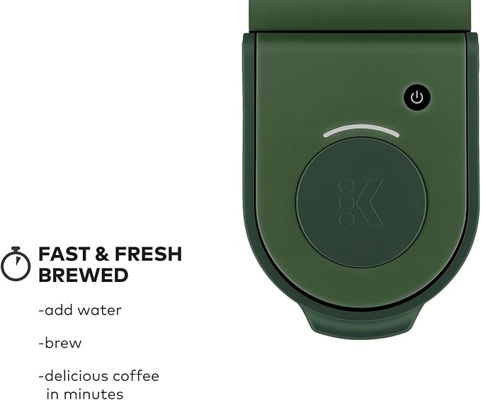 Keurig K-Mini Single Serve K-Cup Pod Coffee Maker 6 to 12oz Brew size with Cord Storage Perfect for Small Spaces Evergreen
