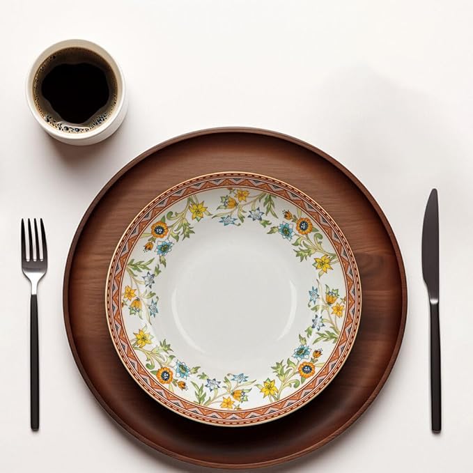 STP Porcelain J-229561 Fleurs des Prairies Bone China Dinnerware Set of 16 Service for 4