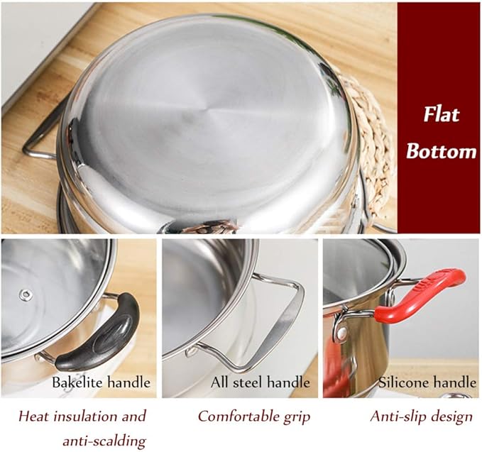 Pots and Pans Sets Pots and Pans3 Piece Non Stick Cookware SetsStainless Steel Induction Cooking Pans Set (Black Variety Pack)