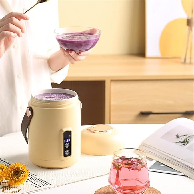 500ml Rice Cooker Travel Kettle Slow Cooker Portable Stew Pot Multi-purpose Pot Cooking Cup 1