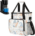 Christmas (608) Coffee Maker Carring Bag Travel Carrying Storage Tote Bag Compatible with Keurig K-Mini or K-Mini Plus Portable Single Serve Coffee Brewer Case with Pockets for K-cup Pods
