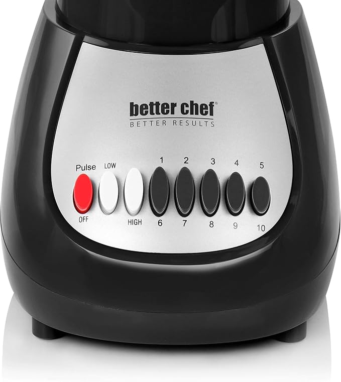 10-Speed Countertop Blender with 50oz Shatterproof Jar – 350-Watt Electric Blender with Pulse Function &amp Stainless Steel Blade – White &amp Black Kitchen Mixer for Smoothies Ice &amp More (Blac