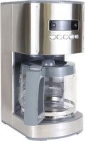 Koolatron Kenmore Elite Drip Coffee Maker - 12-Cup Programmable Coffee Machine With Glass Pot Pause and Pour Auto Shut-Off Large Water Reservoir Reusable Filter Dishwasher Safe Carafe