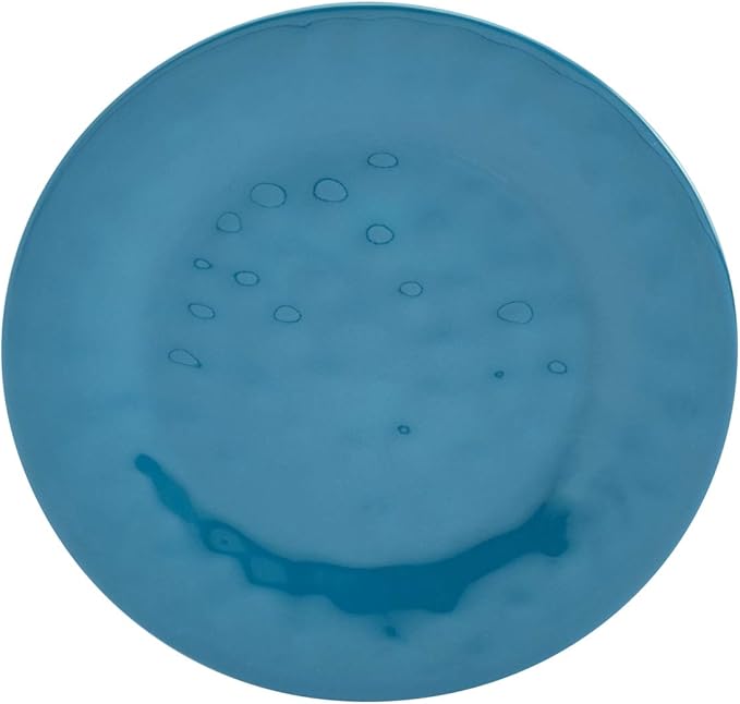 Tabletops Gallery Indoor/Outdoor Melamine Dinnerware Collection- Chip Break Resistant Plates Bowls Dishwasher Safe 12 Piece Dinnerware in Ocean Blue (Dark Blue)