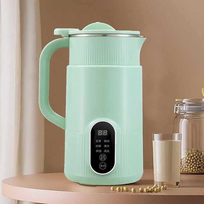 Automatic Nut Milk Maker Soya Milk Maker Milk Maker With Delayed Start Heating Self-Cleaning Oven Function Milk Dispenser for Homemade Milk Oatmeal Soya Milk. (1 pc)