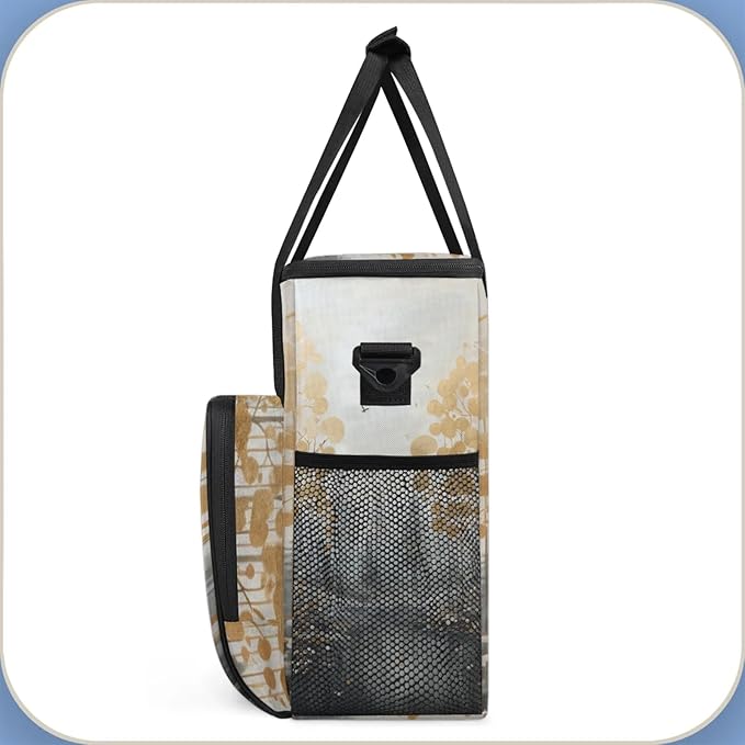 Trees Abstract Coffee Maker Travel Bag for Keurig K-Mini/K-Mini Plus Insulated Waterproof Tote with Pockets for K-Cup Portable Single-Serve Brewer Case