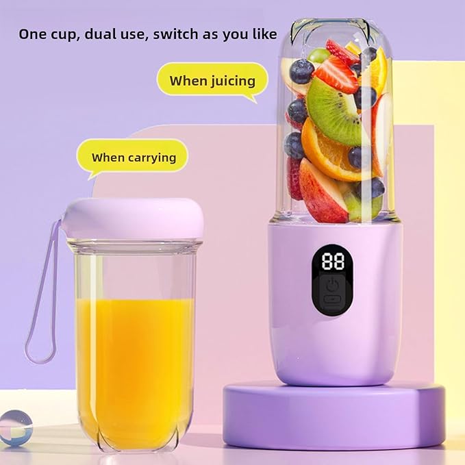 Haofy Portable Blender 40W 500ml Cordless Personal Smoothie Maker for Home Kitchen Travel Compact Rechargeable Juicer Cup With Stainless Steel Blades Blender Cup