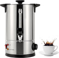 Commercial Grade Stainless Steel Percolate Coffee Maker Hot Water Urn for Catering 8L/2.11gal Premium Commercial Coffee Machine Large Stainless Steel Coffee Maker Metallic