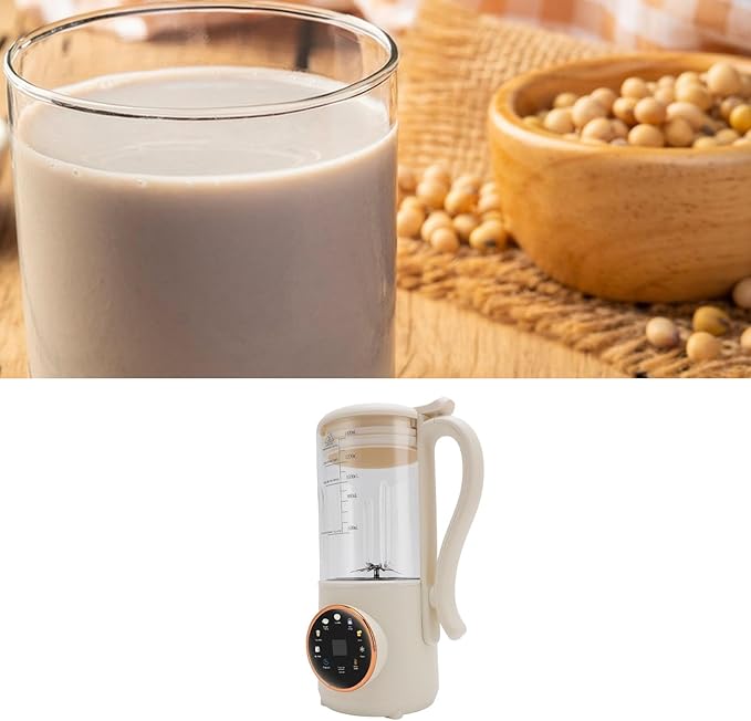 1.4L Multi functional soymilk maker SUS and ABS material 600W with Timer Automatic Almond Milk Machine Insulation Function for Various Non Dairy Beverages (US Plug 110V)