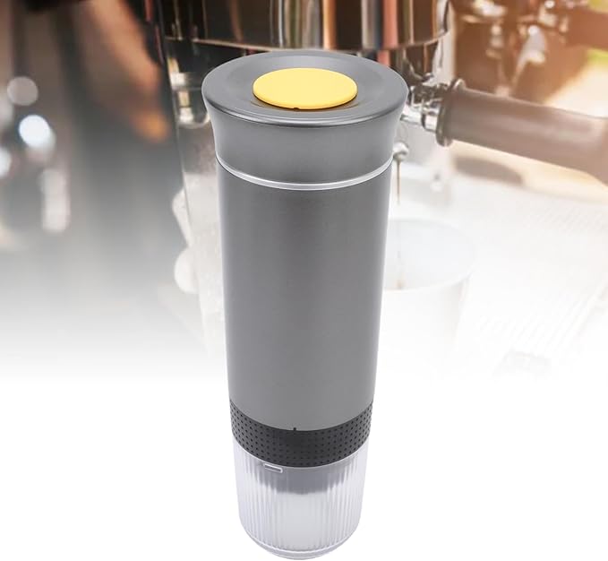 AUNMAS Automatic Portable Coffee Maker Electric Machine Mini Travel Coffee Maker with USB C Charging 20 Bar Pressure for Camping RV Office Travel (gray)