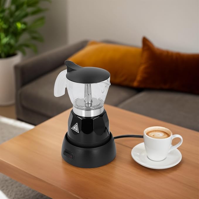 Zerodis Electric Coffee Percolator Pour Over Coffee Maker Kettle Tea Pot Water Boiler for Home Kitchen Office Camping