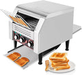 Commercial Conveyor Toaster 2200W 300 Slices/Hour Heavy Duty Stainless Steel Electric Restaurant Toaster with Double Heating Tubes for Toast Bun Bagel Bread