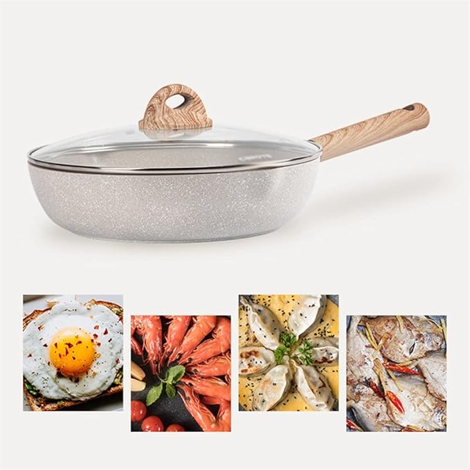 Aluminum Alloy Non-stick Cookware Set 2-piece Set With Lid Combination Fryer Casserole Frying Pan Kitchen Cooking Pot