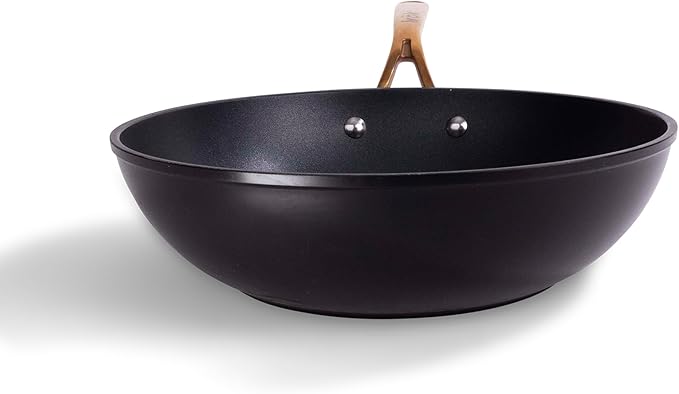 frök All-In-One Non-Stick Fry Pan Meets Wok with Lid 11-Inch Black &amp Gold