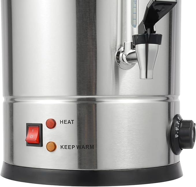Commercial Coffee Maker - 9.2L 1500W Coffee Percolator With Double-Layer Stainless Steel Wall &amp Filter Precise Temperature Control - 2 Modes For Events &amp Catering