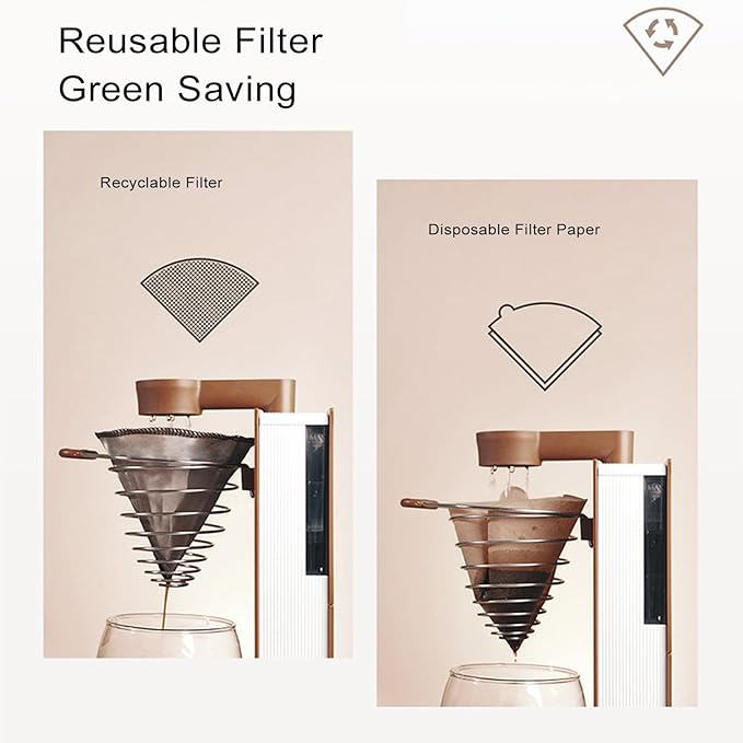 Foldable Pour Over Coffee Machine Electric Detachable Drip Coffee Maker with Stable Heating System for Home Travel Office 7 Holes Book Shaped Brewer for Flavorful Extraction