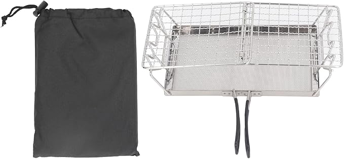 Camp Stove Toaster Stainless Steel Foldable Portable Camp Stove Toaster Tray Rack for Outdoor