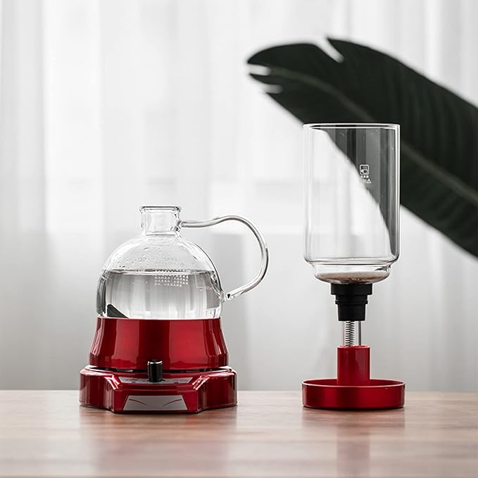 Electric Coffee Maker Pot Coffee Machine Glass Brewed Coffee Pot Household Manual Knob Controllable Temperature Teapot European Style