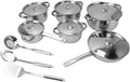 Zerodis Multi Purpose Saut Pan Stainless Steel Cookware Set with Heat Proof Handles Induction Compatible Perfect for Frying and Boiling At Home