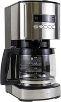 Kenmore Drip Coffee Maker - 12 Cup Programmable Cafe Machine With Glass Pot Regular &amp Bold Brew Auto Shut Off Large Water Reservoir Reusable Filter Kitchen Appliances For Cafeteria Barista Bl