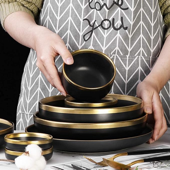 Dinnerware Sets for 2/4/6 - Dinner Plates/Sets - Plate Set - Nordic Style Dishes Set - Plates and Bowls for Home Kitchen and Dinning