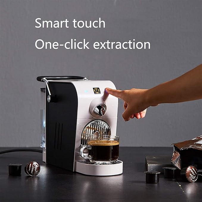 Coffee Maker Smart Touch Capsule Coffee Machine Home Office Button Fully Automatic Coffee Maker Small Espresso With Automatic Descaling Coffee Machine (Color : Black) 20240311