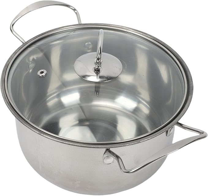 MAVIS LAVEN Stainless Steel Cookware Set Stainless Steel Pot Pan Set with Glass Lids for Gas Induction Cookers Pots Pans Cooking Kit (18Pcs)