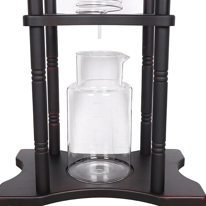 Ice-drop coffee maker cold brew coffee tower with lid and coffee spout
