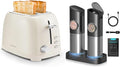 Ultrean 2 Slice Toaster &amp Rechargeable Electric Salt and Pepper Grinder Set