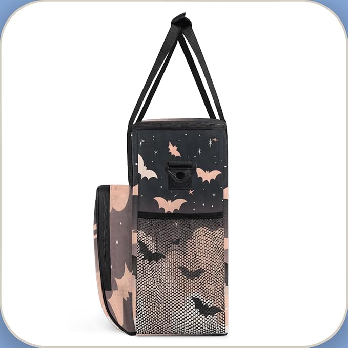 Magical Bat Coffee Maker Carrying Bag Fantastic Bat Travel Storage Bag Compatible with K-Mini or K-Mini Plus Single Serve Coffee Brewer Carrying Case with Multiple Pockets &amp Shoulder Strap