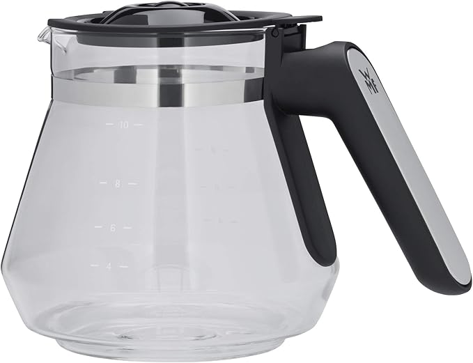 WMF Lumero Filter Coffee Machine Electric Coffee Pot with Glass Carafe Filter Coffee 10 Cups Timer Function Heating Plate Removable Water Tank Auto Shut-Off 1000W