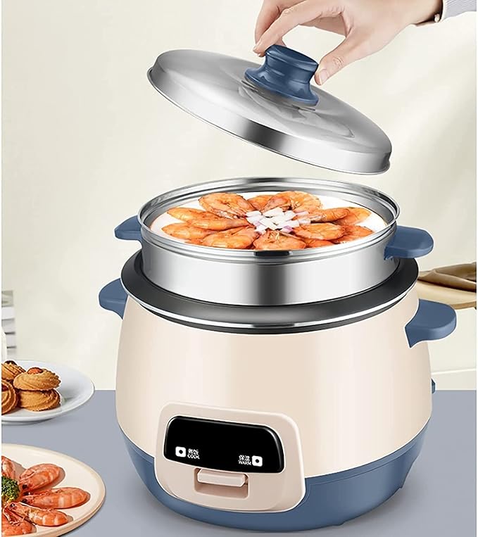 Household Electric Rice Cooker With Steamer Non-Stick Inner Pot Intelligent Insulation Make Rice &amp Steam Healthy Food &amp Vegetables For 1-6 People(1.5l)