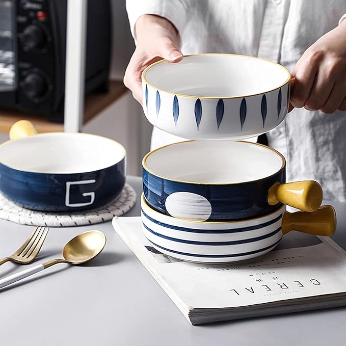 Dinnerware Set Japanese Style 4 Colors Includes 4-Piece Dinner Plates 4-Piece Salad Plates and 4-Piece Bowls12Pieces for 4B