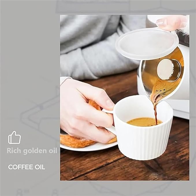 Household Electric Coffee Maker Automatic Warm and Cold Foam Maker with Milk Frother 55-65℃ Precise Temperature Control Auto Brew for Heat The Milk Froth It Mocha Latte