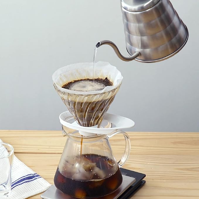 HARIO VDGR-02-B V60 Heat-resistant Glass Transmission Dripper 02 For 1-4 Cups Black Made in Japan