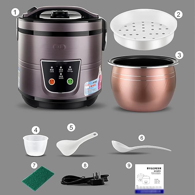 Household Electric Rice Cooker Household Multifunctional Rice Cooker Non-Stick Inner Pot Intelligent Insulation Make(4L)