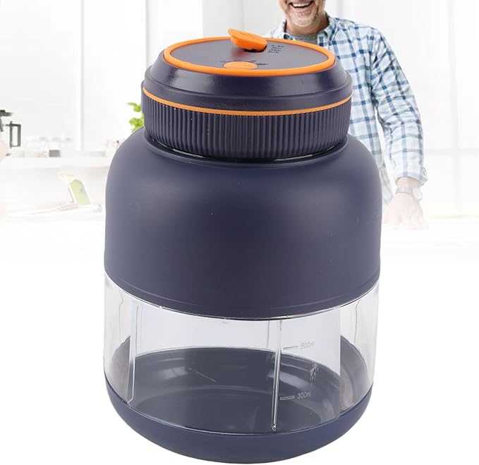 Dpofirs Personal Blender Rechargeable Handheld Fruit Mixer Leakproof High Speed Self for Smoothies Shakes Juices (Blue)