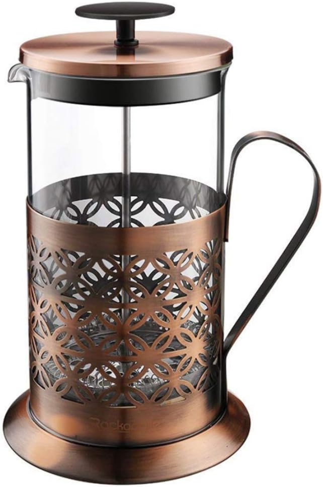 French Press Stamp Pot Coffee Maker Double Walled French Press Coffee Maker Made of Glass Incl. Stainless steel coffee filter