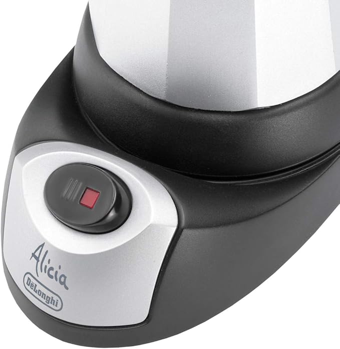De'Longhi Alicia EMKM 9 Electric Mocha Coffee Maker 550 W 9 Cup Capacity Auto Shut Off Swivel Base Black and Silver