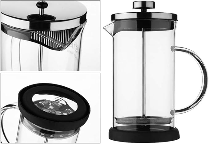 Coffee Press Manual Kitchen Press Drinkware Filtration Easy Clean Tea Pot Stainless Steel Coffee Maker Pots(350ml)