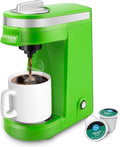 CHULUX Single Serve Coffee Maker Small Single Cup Coffee Maker for K pod and Ground Coffee Green