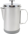 1000ML French Press Coffee Maker 304 Stainless Steel Insulated Coffee Press Portable Hand Brewed Teapot for Outdoor Camping Travel Adventures (Silver)