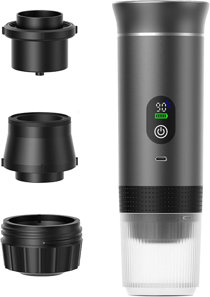 Fast Heating Cordless Coffee Machine 7500mAh Water Tanks USB Charging Suitable for Espresso Cappuccino Outdoor Home Use Digital Coffee Machine