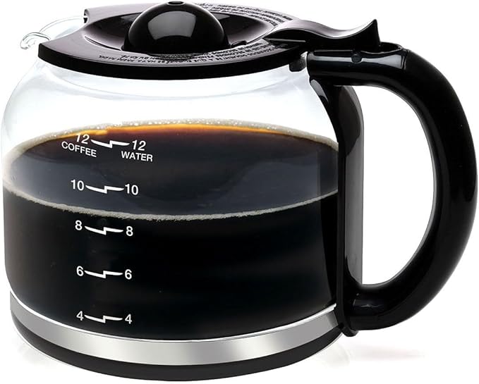 12-Cup Programmable Coffee Maker with Glass Carafe Auto Brew Function Brew Pause Feature Gold-Tone Filter 2-Hour Auto Shut-Off Water Level Indicator Nonstick Warming Plate for Home Office Kitche