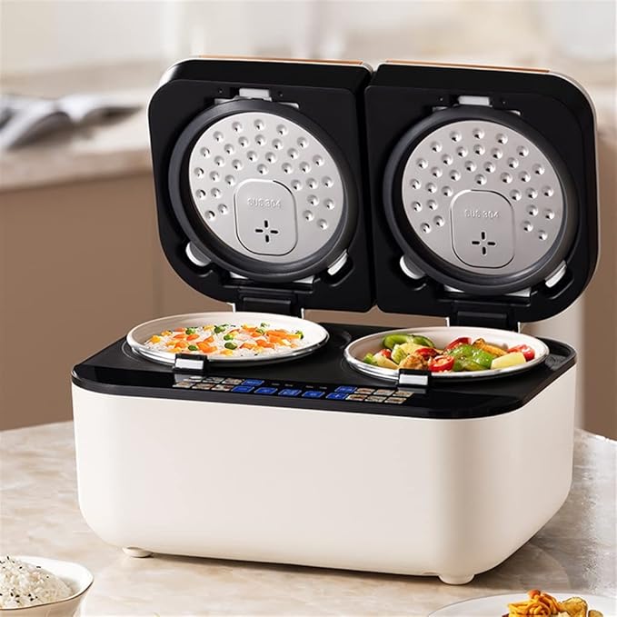 2+2L Double Pot Rice Cooker Smart Touch Panel Home Use Multi-function Non-stick Inner Pot Round Pot Rice Cooker