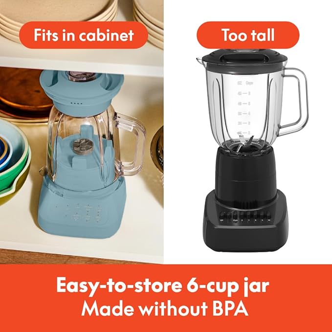 bella 10 Speed Countertop Blender Juicer &amp Smoothie Maker Fits-anywhere™ Kitchenware Slim Flip &amp Store Design Dishwasher Safe 48oz Capacity Pitcher &amp Lid Stainless Steel Blade 450 Wa