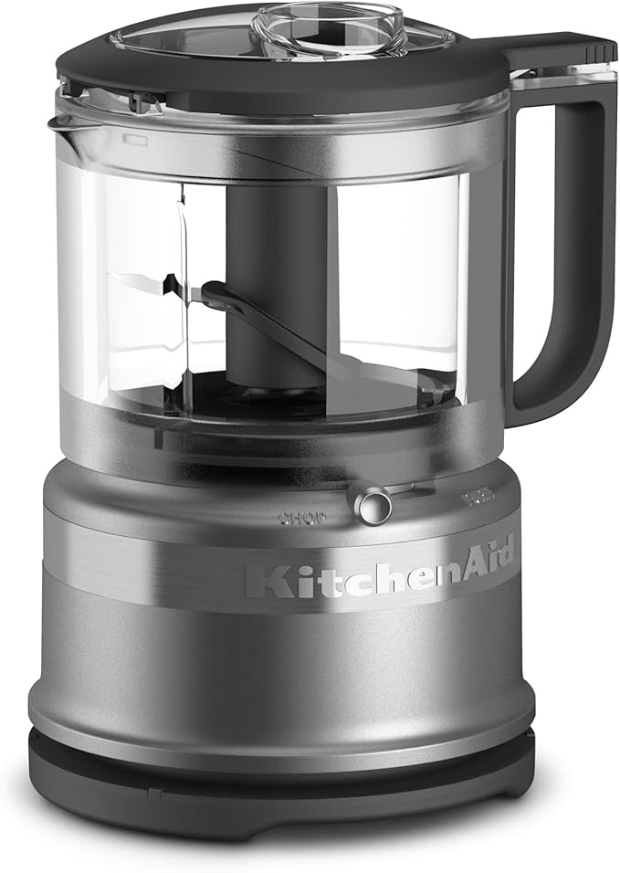 KitchenAid K150 3 Speed Ice Crushing Blender with 2 Personal Blender Jars - KSB1332Y &amp KFC3516CU 3.5 Cup Food Chopper Contour Silver